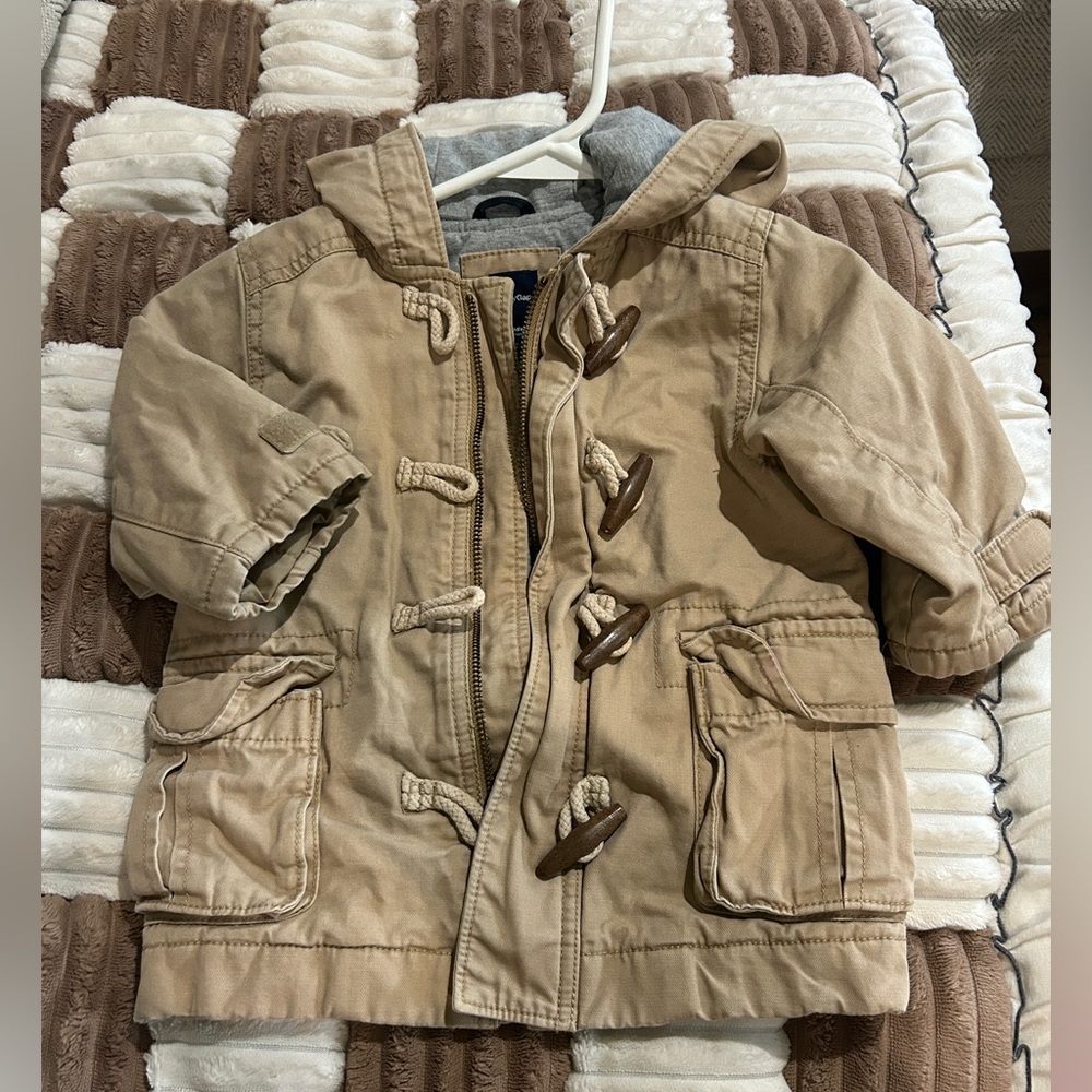 GAP Toddler Jacket in Tan and Gray